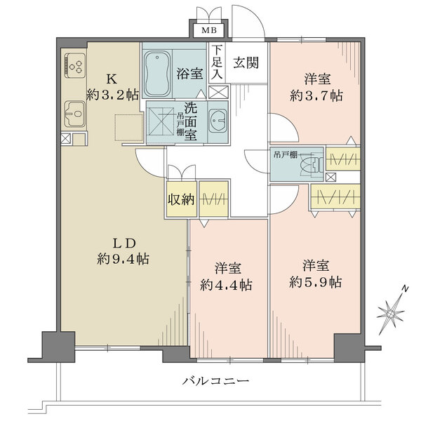 エクセル石神井台の間取図