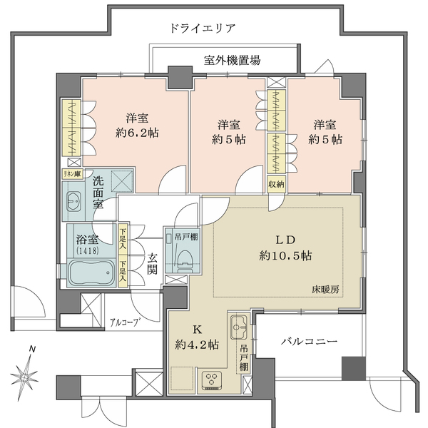 パークハウス松ノ木の間取図