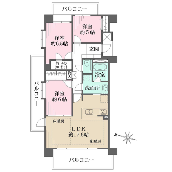ファミールグラン高井戸デュープレックスの間取図