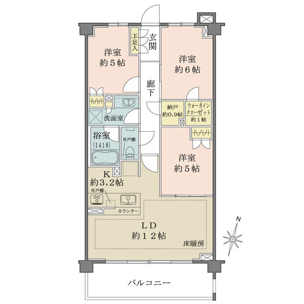 ザ・パークハウス杉並上井草の間取図