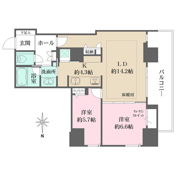 パークハウス阿佐ヶ谷レジデンスの間取図