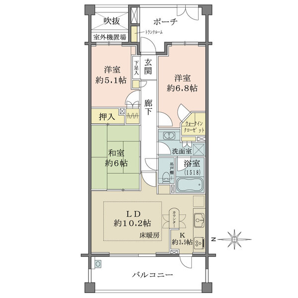 ファミール石神井南ヴェールフォートの間取図