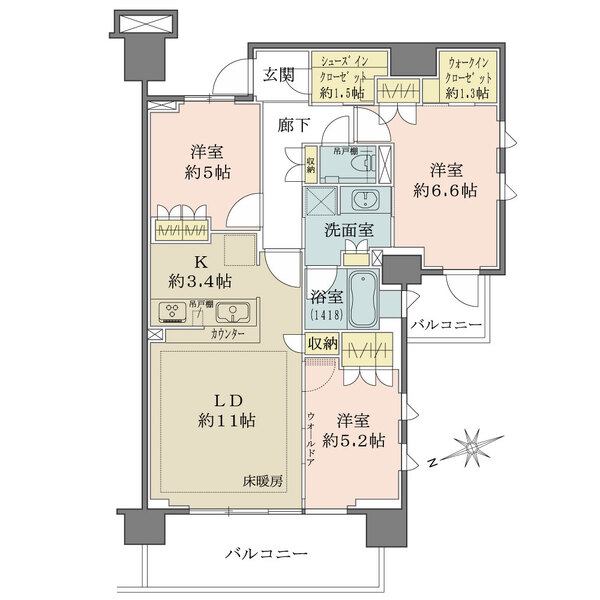 プラネスーペリア石神井公園の間取図