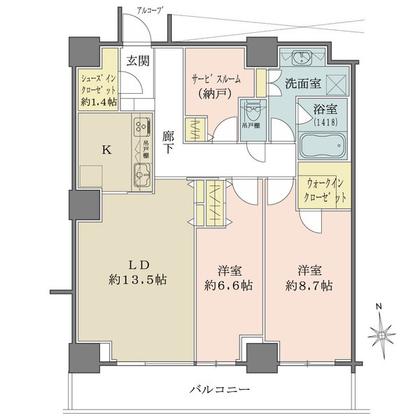 Wコンフォートタワーズ　WESTの間取図