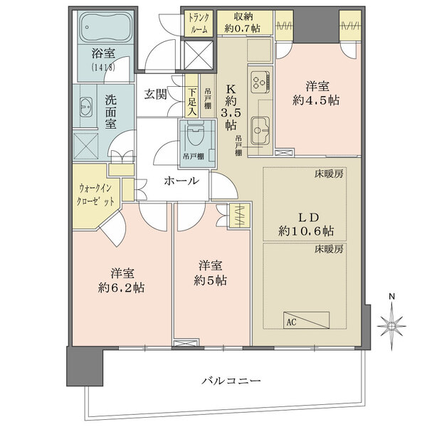 パークタワー晴海の間取図