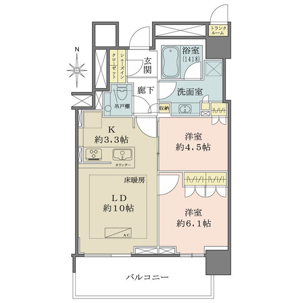 ザ・パークハウス晴海タワーズティアロレジデンスの間取図
