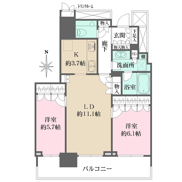 ザ・パークハウス晴海タワーズティアロレジデンスの間取図