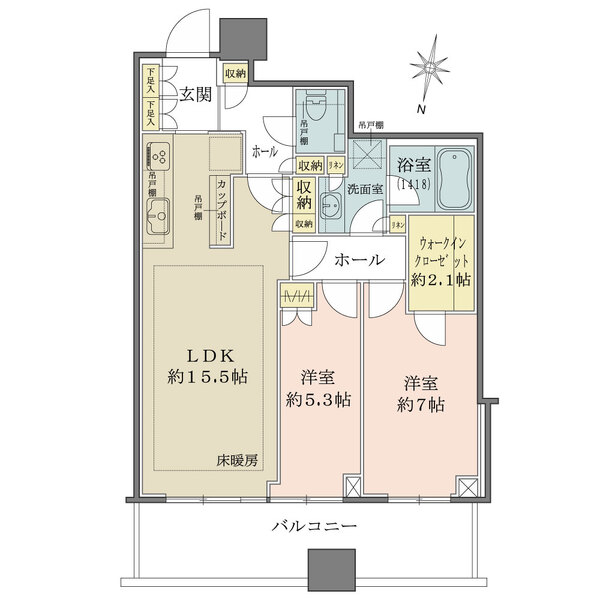 パークタワー勝どきサウスの間取図