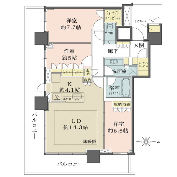 ザ・パークハウス晴海タワーズティアロレジデンスの間取図