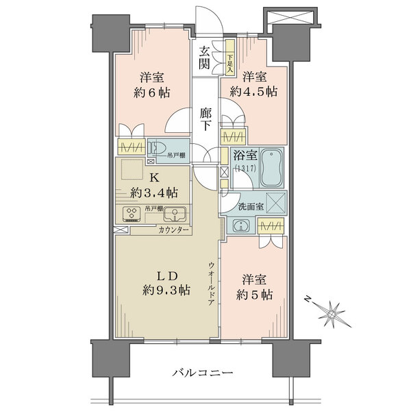 東京ミッドベイ勝どきの間取図