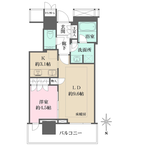 ザ・パークハウス晴海タワーズティアロレジデンスの間取図