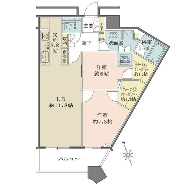 勝どき　ザ・タワーの間取図