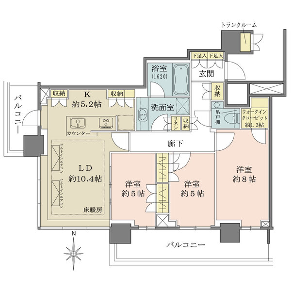 ザ・パークハウス晴海タワーズティアロレジデンスの間取図