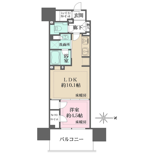 グランドシティタワー月島の間取図