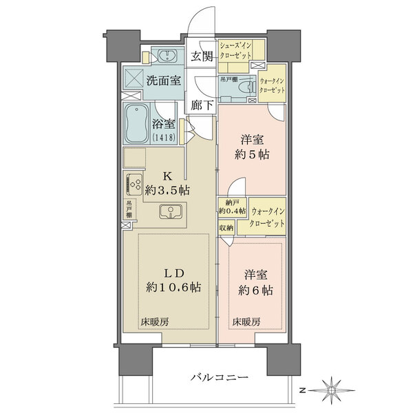 グランドシティタワー月島の間取図
