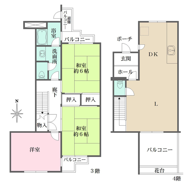 鈴が峰第2住宅の間取図