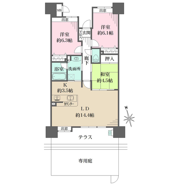 Jcity新広駅前の間取図