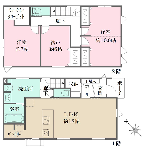 １号棟の間取図