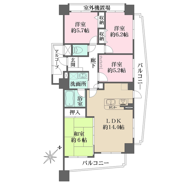 ジェイシティ古市駅前の間取図
