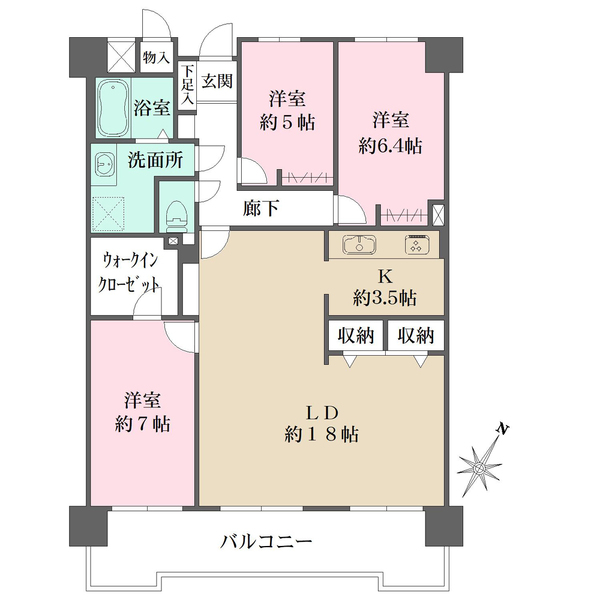 ファミール江波公園弐番館の間取図