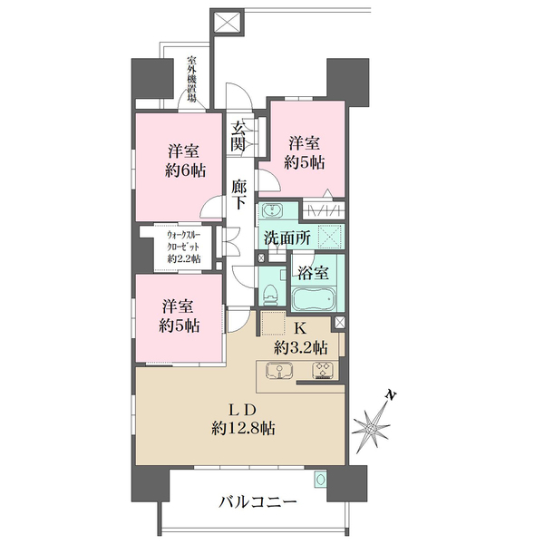 ザ・パークテラス 段原の間取図