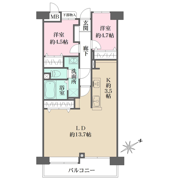 藤和猫屋町ハイタウンの間取図