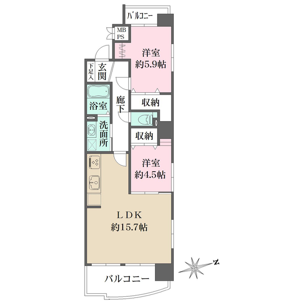サンシティ土橋の間取図