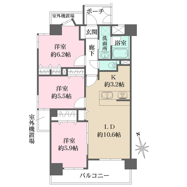 藤和ハイタウン天満橋の間取図