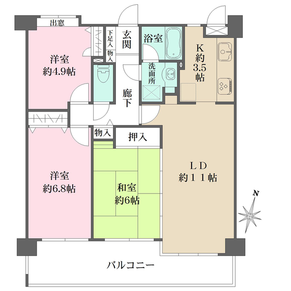 ロイヤルクリスタル井口の間取図