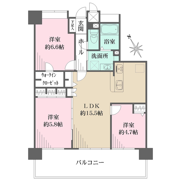 ナタリーマリナタウンウエストデッキの間取図