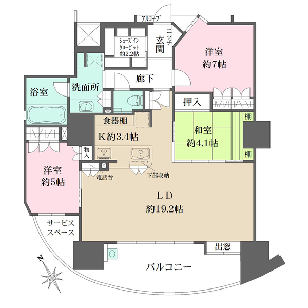 ザ・パークハウス広島駅前通りの間取図