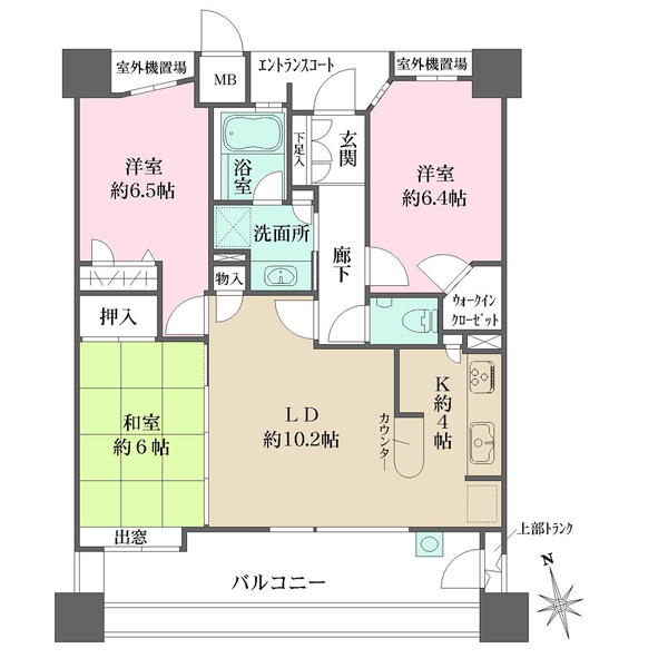パークハウス縮景園の間取図