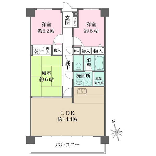 チュリス長楽寺の間取図