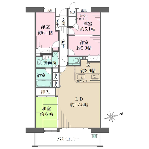 フローレンス光町グランドアークの間取図