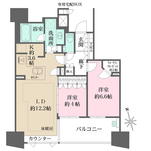 ザ・パークハウス上幟縮景園の間取図
