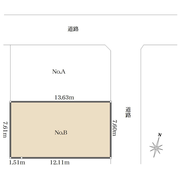 B区画の間取図
