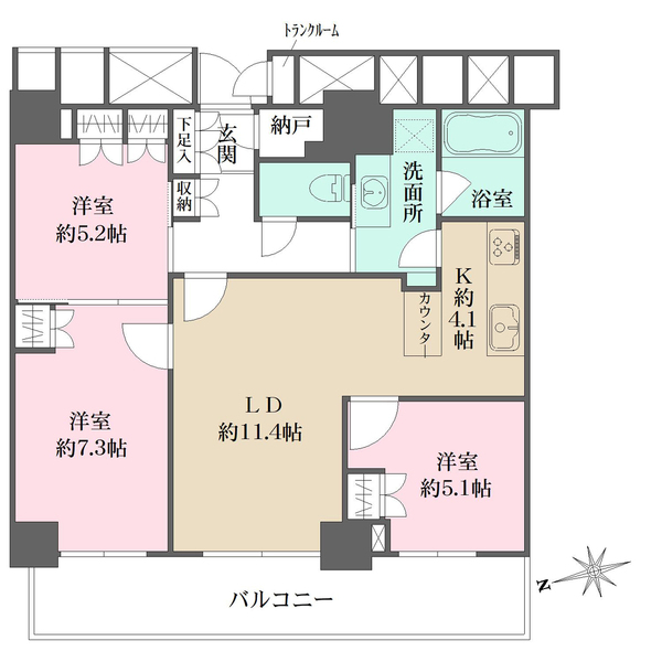 アーバンビュー宇品フェアコーストの間取図