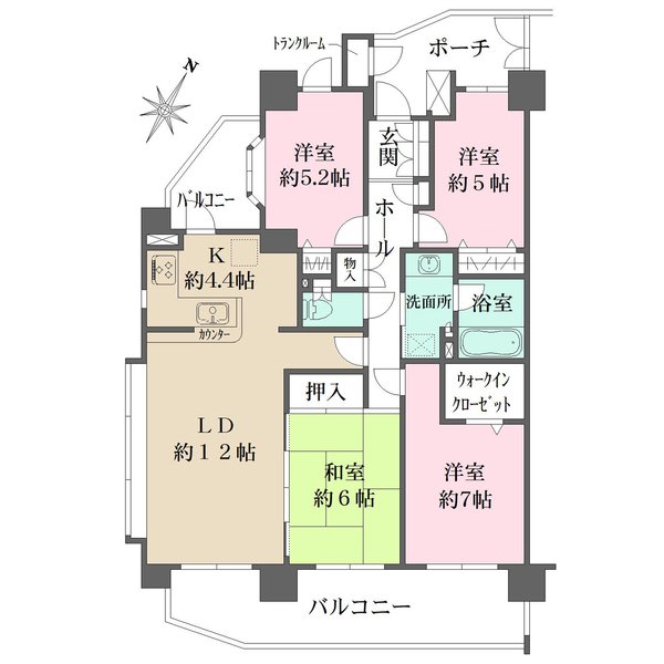 庚午中パークハウスの間取図