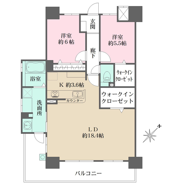 アルファスマート西条助実の間取図
