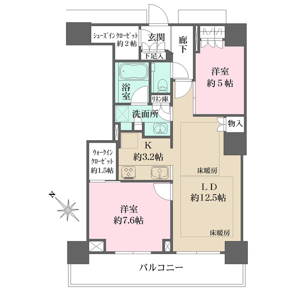hitoto広島The Towerの間取図