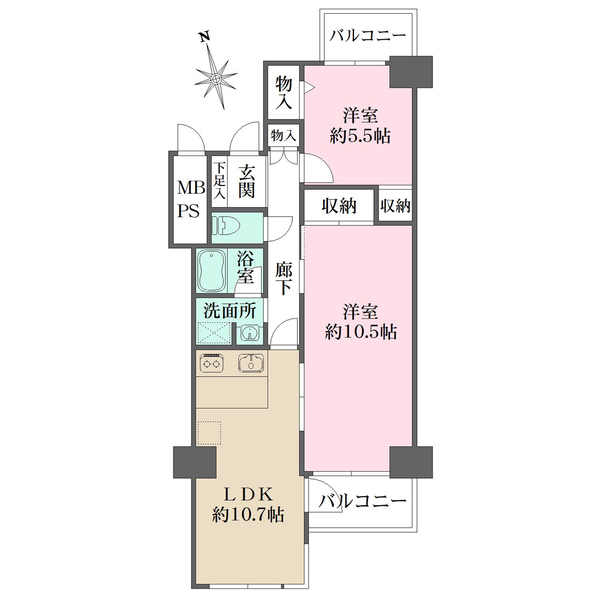 シャルマン千田町の間取図
