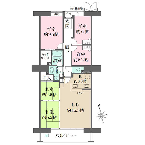 グランスイート五日市駅前センターガーデンの間取図