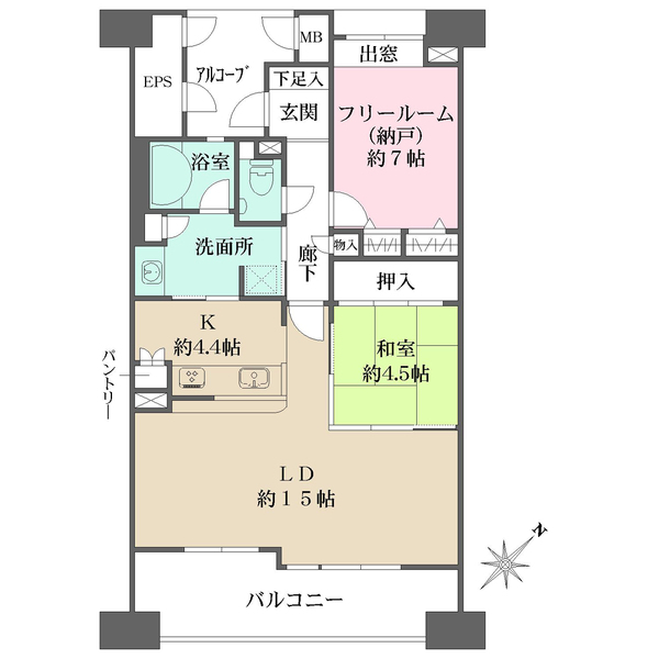 ひろしまガーデンガーデンノースタワーの間取図