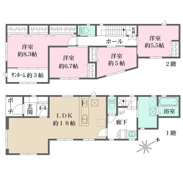 9B-7の間取図