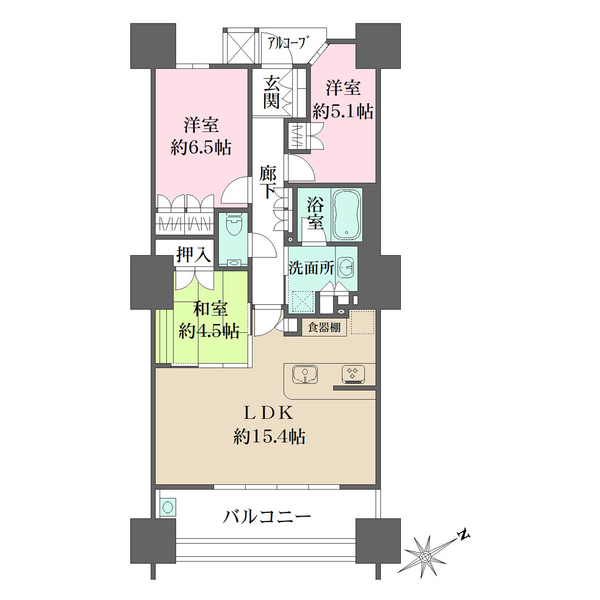 ザ・パークハウス広島駅前通りの間取図