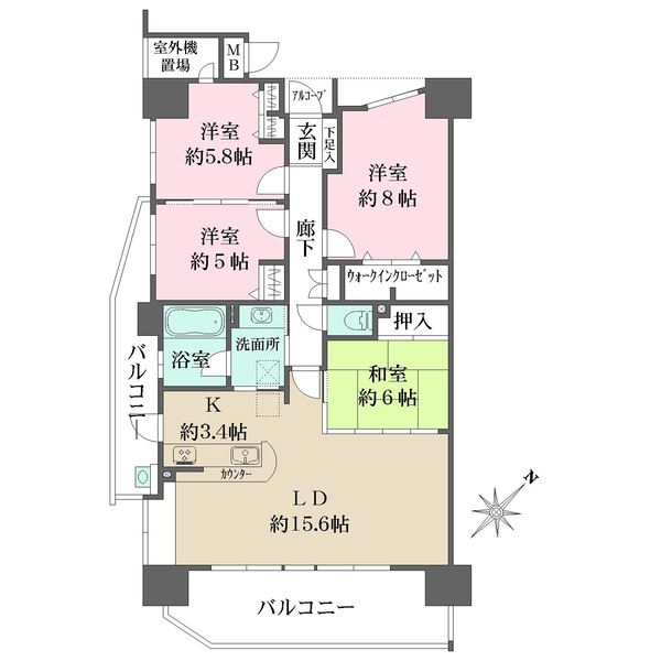 ヴェルディ舟入通りの間取図
