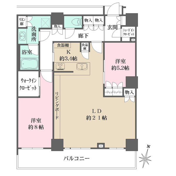 グランクロスタワー広島の間取図