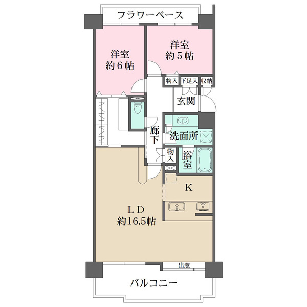 井口台パークヒルズ参番館の間取図