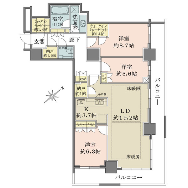 hitoto広島The Towerの間取図
