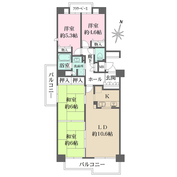 井口台東パークハウスの間取図